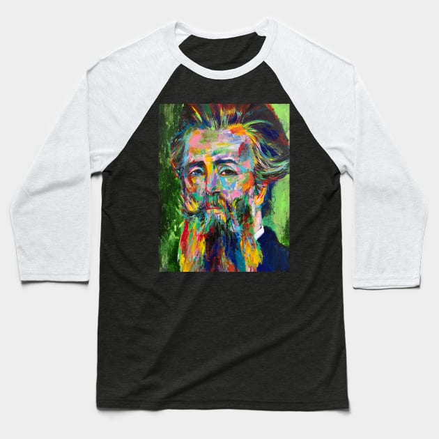 HERMAN MELVILLE acrylic portrait .1 Baseball T-Shirt by lautir